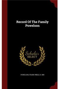 Record Of The Family Powelson