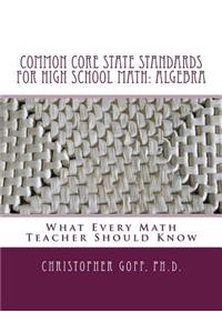 Common Core State Standards for High School Math