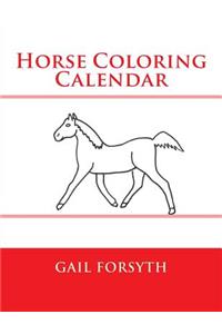 Horse Coloring Calendar