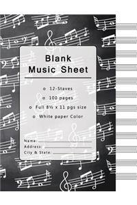 Blank Music Sheet