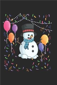 Christmas Snowman Party Notebook