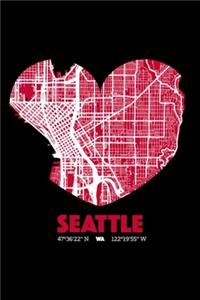 Seattle - City Map Plan (Heart)