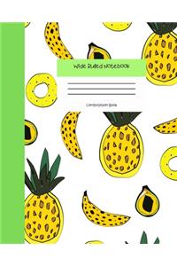 Wide Ruled Notebook Composition Book