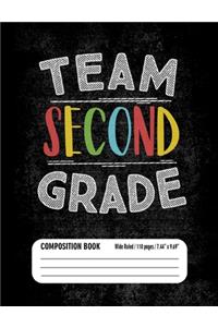 Team Second Grade Composition Book (Wide Ruled/ 110 pages/ 7.44x9.69)
