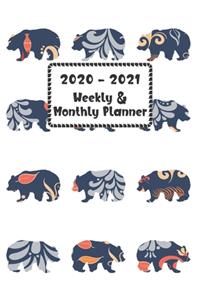 2020 - 2021 Weekly & Monthly Planner
