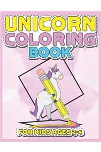 Unicorn Coloring Book for Kids Ages 2-4