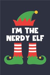 Nerdy Elf Notebook - Funny Christmas Gift for Nerdy Diary - Family Xmas Holiday Journal