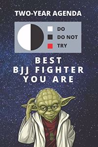 2020 & 2021 Two-Year Daily Planner For Best Barista Gift - Funny Yoda Quote Appointment Book - Two Year Weekly Agenda Notebook For Coffee Lover