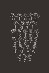 Lined Notebook with BSL Alphabet Cover