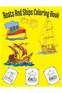 Boats And Ships Coloring Book