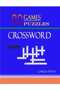 80 Games Puzzles Crossword Books Large-Print