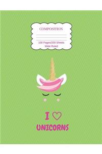 I Love Unicorns Composition