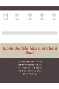 Blank Ukulele Tabs and Chord Book