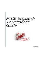 FTCE English 6-12 Reference Guide