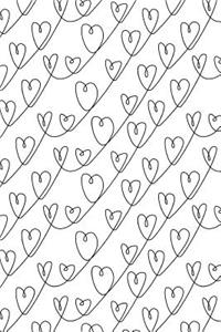 Bullet Journal Notebook Scribbly Hearts Pattern 1