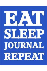 Bullet Dot Grid Journal - Eat Sleep Journal Repeat (Royal Blue)