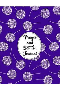 Prayer and Sermon Journal Notebook Dandelions Pattern 11