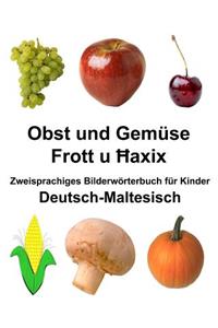 Deutsch-Maltesisch Obst und Gemüse Zweisprachiges Bilderwörterbuch für Kinder