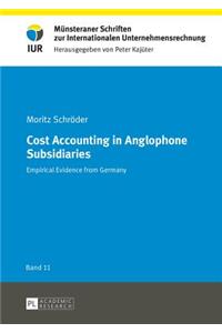 Cost Accounting in Anglophone Subsidiaries