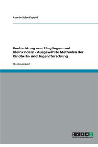 Beobachtung von Säuglingen und Kleinkindern - Ausgewählte Methoden der Kindheits- und Jugendforschung