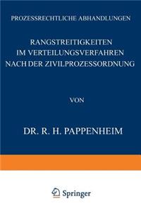 Rangstreitigkeiten Im Verteilungsverfahren Nach Der Zivilprozessordnung