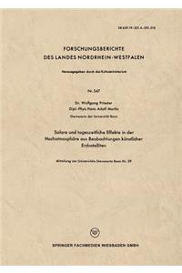 Solare und tageszeitliche Effekte in der Hochatmosphäre aus Beobachtungen künstlicher Erdsatelliten