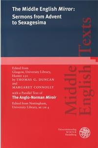 Middle English 'mirror': Sermons from Advent to Sexagesima