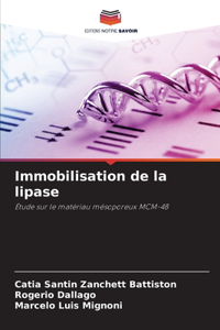 Immobilisation de la lipase