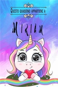 Questo quaderno appartiene a Miriam