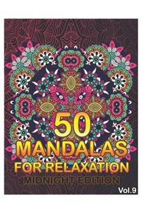 50 Mandalas For Relaxation Midnight Edition