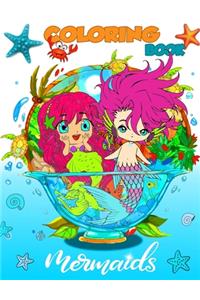 Mermaid Girls Coloring Book