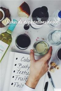 Fiches de dégustations de vin