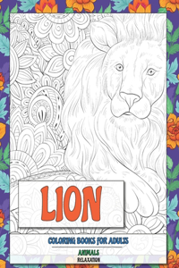 Coloring Books for Adults Relaxation - Animals - Lion
