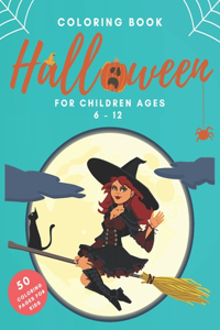 Coloring book halloween for children ges 6 - 12