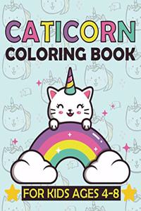 Caticorn Coloring Book for Kids 4-8