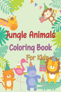 Jungle Animals Coloring Book For Kids