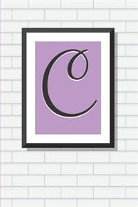 Initial C Personalized Blank Lined Journal Notebook