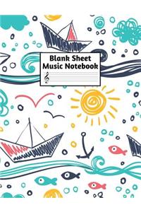 Blank Sheet Music Notebook