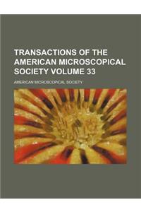 Transactions of the American Microscopical Society Volume 33