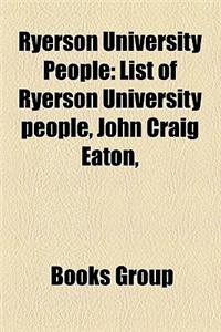 Ryerson University People