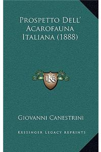 Prospetto Dell' Acarofauna Italiana (1888)
