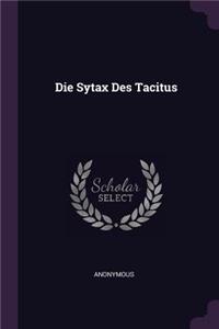Die Sytax Des Tacitus