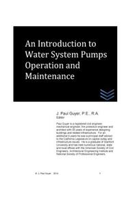 Introduction to Water System Pumps Operation and Maintenance