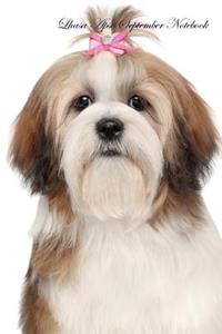 Lhasa Apso September Notebook Lhasa Apso Record, Log, Diary, Special Memories, To Do List, Academic Notepad, Scrapbook & More