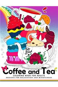 Coffee and Tea Coloring Book for Adults