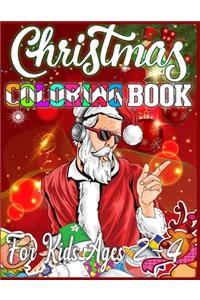 Christmas Coloring Book For Kids Ages 2-4