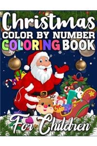 Christmas Color By Number Coloring Book for Children