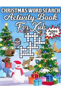 Christmas Word Search Activity Book for Kids Ages 4-6