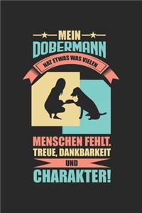 Dobermann: Notizbuch/Tagebuch/Aufgabenheft/120 Seiten/Linierte Seiten,6x9 Zoll