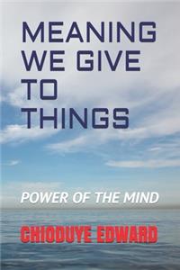 Meaning We Give to Things